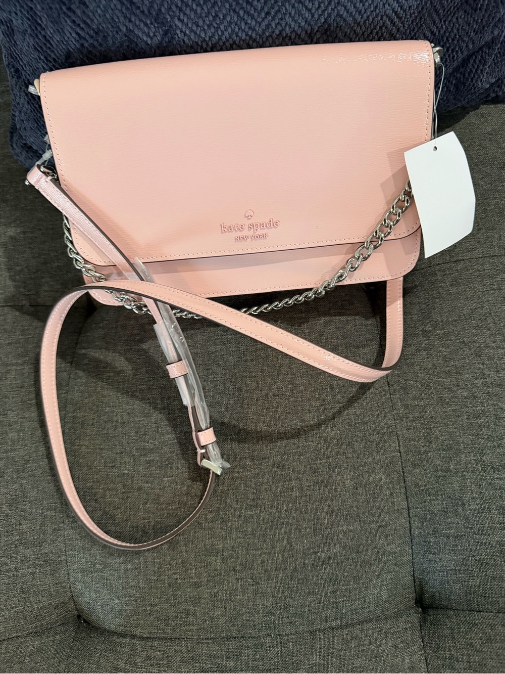Kate Spade - Madison Textured Patent Leather Willow Medium Convertible Crossbody